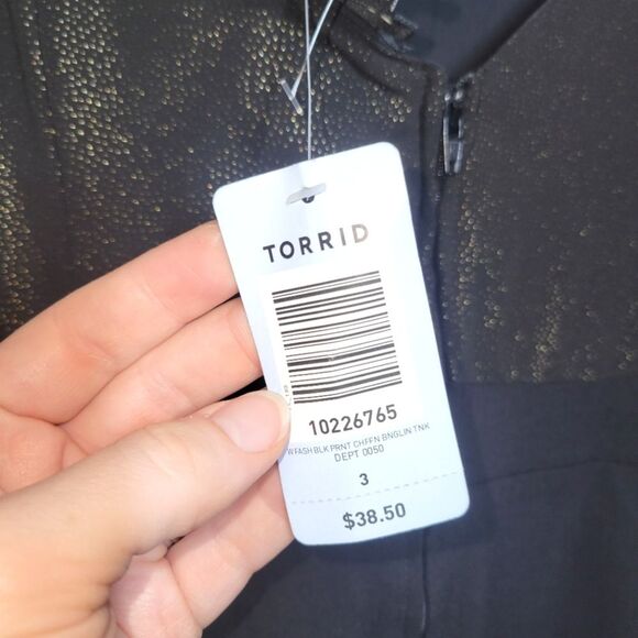 New Torrid Black Shimmer Tank 3 3X - Picture 8 of 12